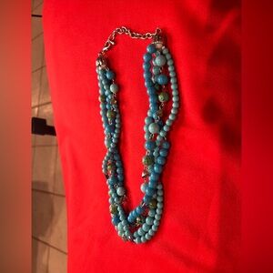 Elegant Blue Beaded Necklace